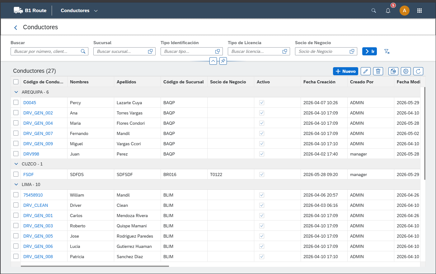 B1 Route screenshot 2